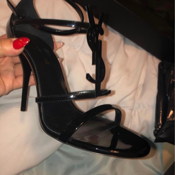 Ysl Cassandra black sandal heels size 38 - Picture 5 of 6